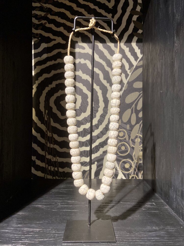 Halskette Glaze White Crackle Halskette Glaze White Crackle