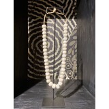 Halskjede Glasur White Crackle