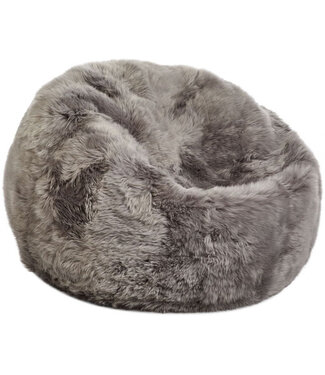 Natures Collection Pouf en peau de mouton | Nouvelle-Zélande Longwool Gris Clair 92x93