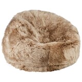 Natures Collection Pouf in pelle di pecora | Nuova Zelanda Lana Lunga Talpa 92x93