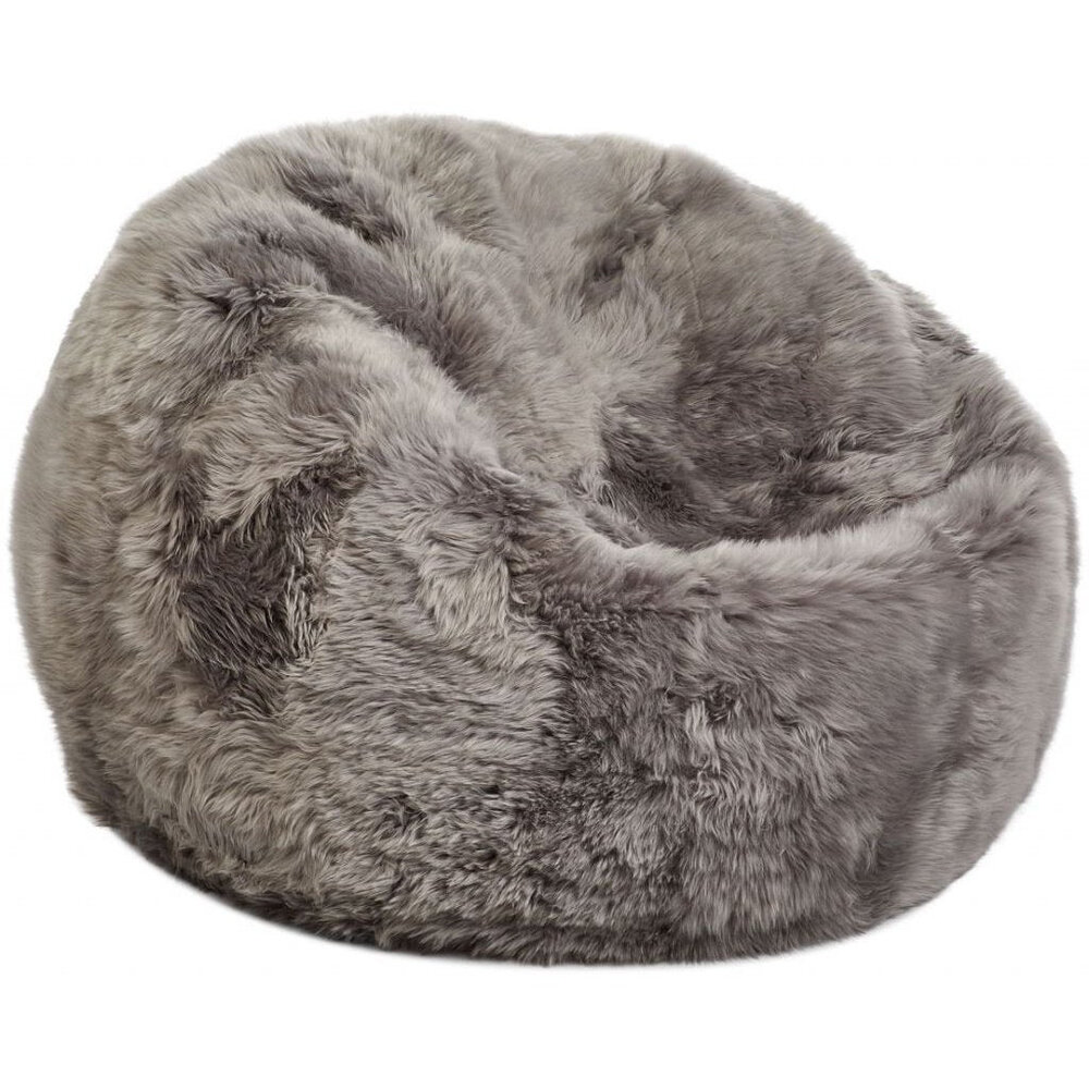 Natures Collection Pouf in pelle di pecora | New Zealand Longwool Grigio Chiaro 73x74 Natures Collection Pouf in pelle di pecora | New Zealand Longwool Grigio Chiaro 73x74
