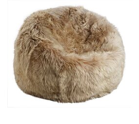Natures Collection Pouf en peau de mouton | Nouvelle-Zélande Longwool Taupe 73x74 Natures Collection Pouf en peau de mouton | Nouvelle-Zélande Longwool Taupe 73x74