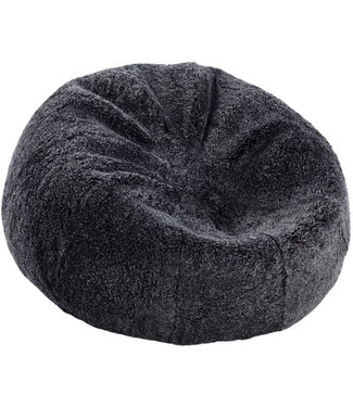 Natures Collection Pouf en peau de mouton | Laine courte de Nouvelle-Zélande Anthracite 73x74