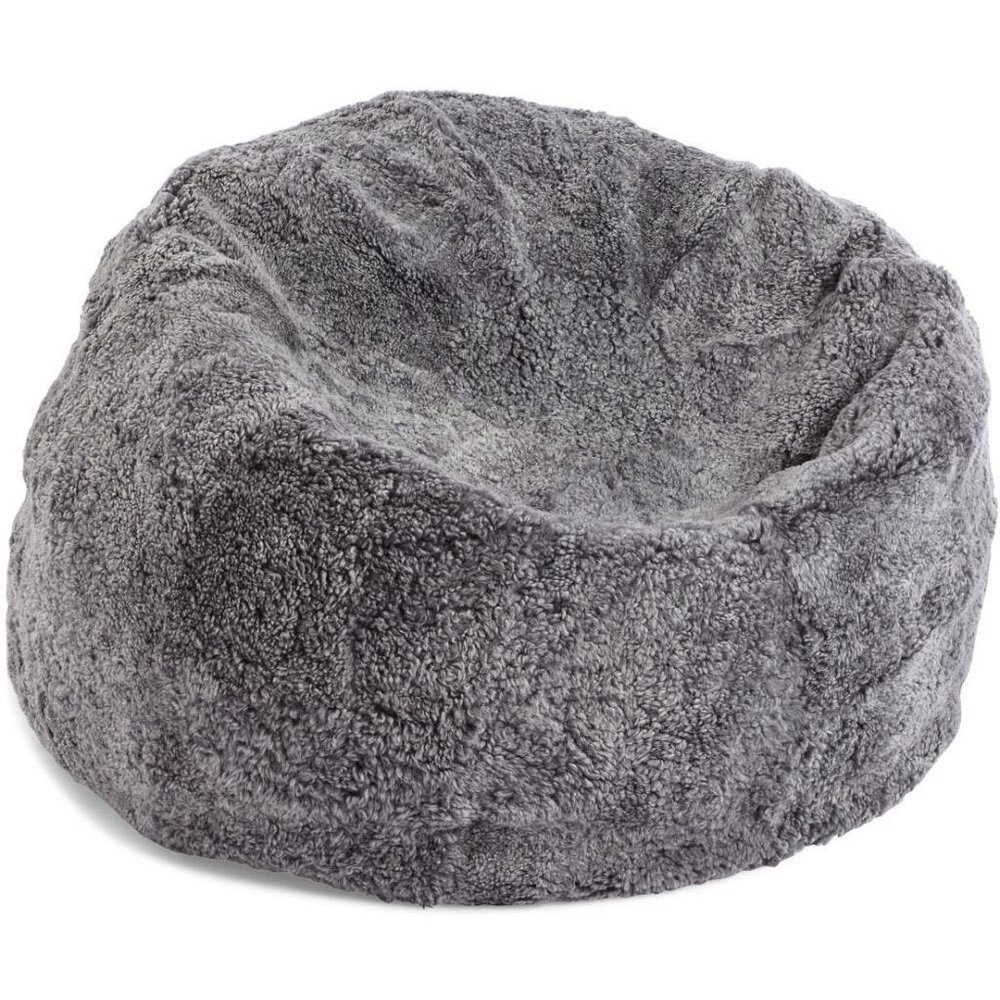 Natures Collection Pouf in pelle di pecora | New Zealand Shortwool Grigio Chiaro 73x74 Natures Collection Pouf in pelle di pecora | New Zealand Shortwool Grigio Chiaro 73x74