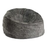 Natures Collection Pouf in pelle di pecora | Nuova Zelanda Lana Corta Grafite 73x74