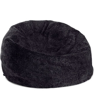 Natures Collection Zitzak Schapenvacht | New Zealand Shortwool Black 92x93