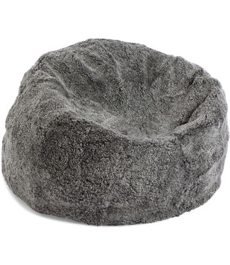 Natures Collection Pouf en peau de mouton | Nouvelle-Zélande Shortwool Graphite 92x93