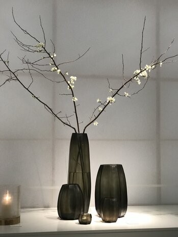 Vase Koonam S | Indigo / Smoke grey - NU PUUR & GROEN B.V. Vase Koonam S | Indigo / Smoke grey - NU PUUR & GROEN B.V.