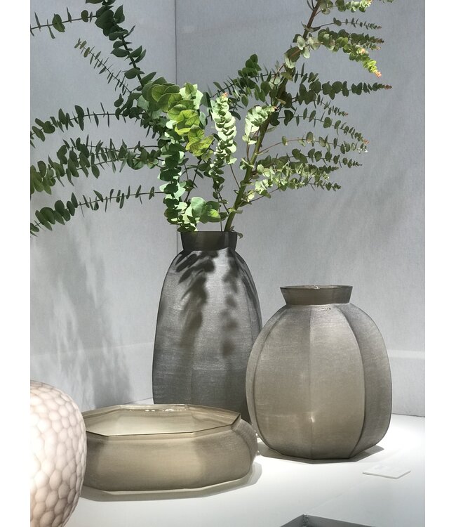 Guaxs Vase Karakol rund | Rauchgrau