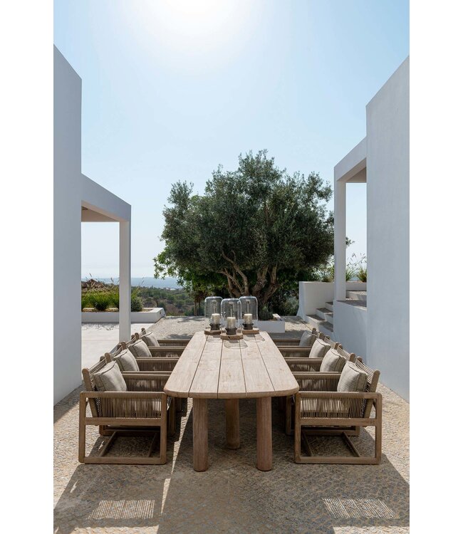 GOMMAIRE Outdoor Meubels | Organic Living Low Table Carlo | Reclaimed Teak Natural Grey