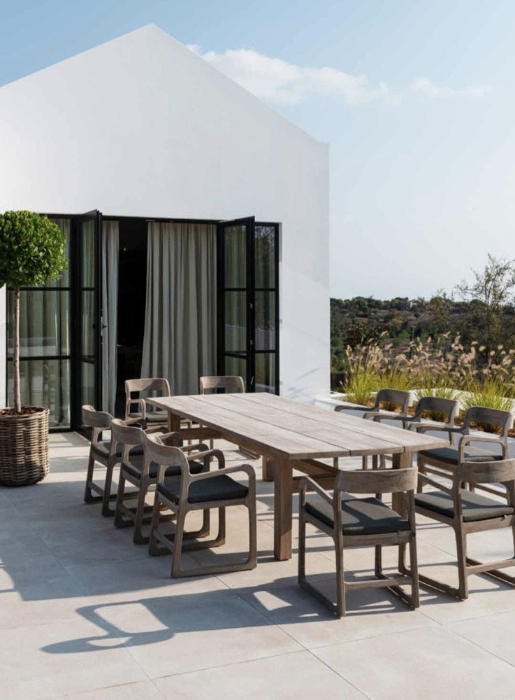 GOMMAIRE Outdoor | Organic Living Armchair Sally | Reclaimed Teak Natural Grey