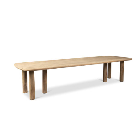 GOMMAIRE - Organic Living - Design Furniture Dining Table Carlo | Teak Natural Grey GOMMAIRE - Organic Living - Design Furniture Dining Table Carlo | Teak Natural Grey