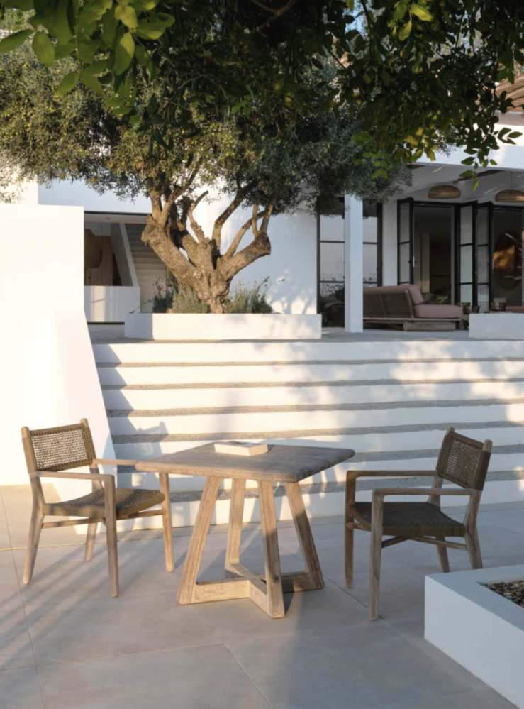 GOMMAIRE - Organic Living - Design Furniture Poltrona Fiona | Teak grigio naturale / PE vimini anticato GOMMAIRE - Organic Living - Design Furniture Poltrona Fiona | Teak grigio naturale / PE vimini anticato