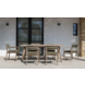 GOMMAIRE Outdoor | Organic Living Stackable Armchair Jared | Teak Natural Grey / PE Wicker Antique Weed