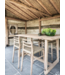 GOMMAIRE Outdoor Meubels | Organic Living Mesa de bar Dennis Small | Teca reciclada gris natural