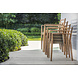 GOMMAIRE Outdoor | Organic Living Fauteuil empilable Jared | Teck gris naturel / Résine tressée antique