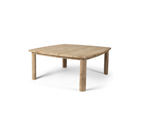 GOMMAIRE Outdoor | Organic Living Quadratischer Tisch Miguel | Teakholz Naturgrau