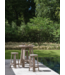 GOMMAIRE Outdoor Meubels | Organic Living Runder Bartisch Alex | Teakholz Naturgrau