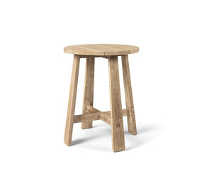 GOMMAIRE Outdoor Meubels | Organic Living Tavolo da bar rotondo Alex | Teak grigio naturale
