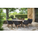 GOMMAIRE Outdoor | Organic Living Quadratischer Tisch Dennis | Recyceltes Teakholz, Naturgrau
