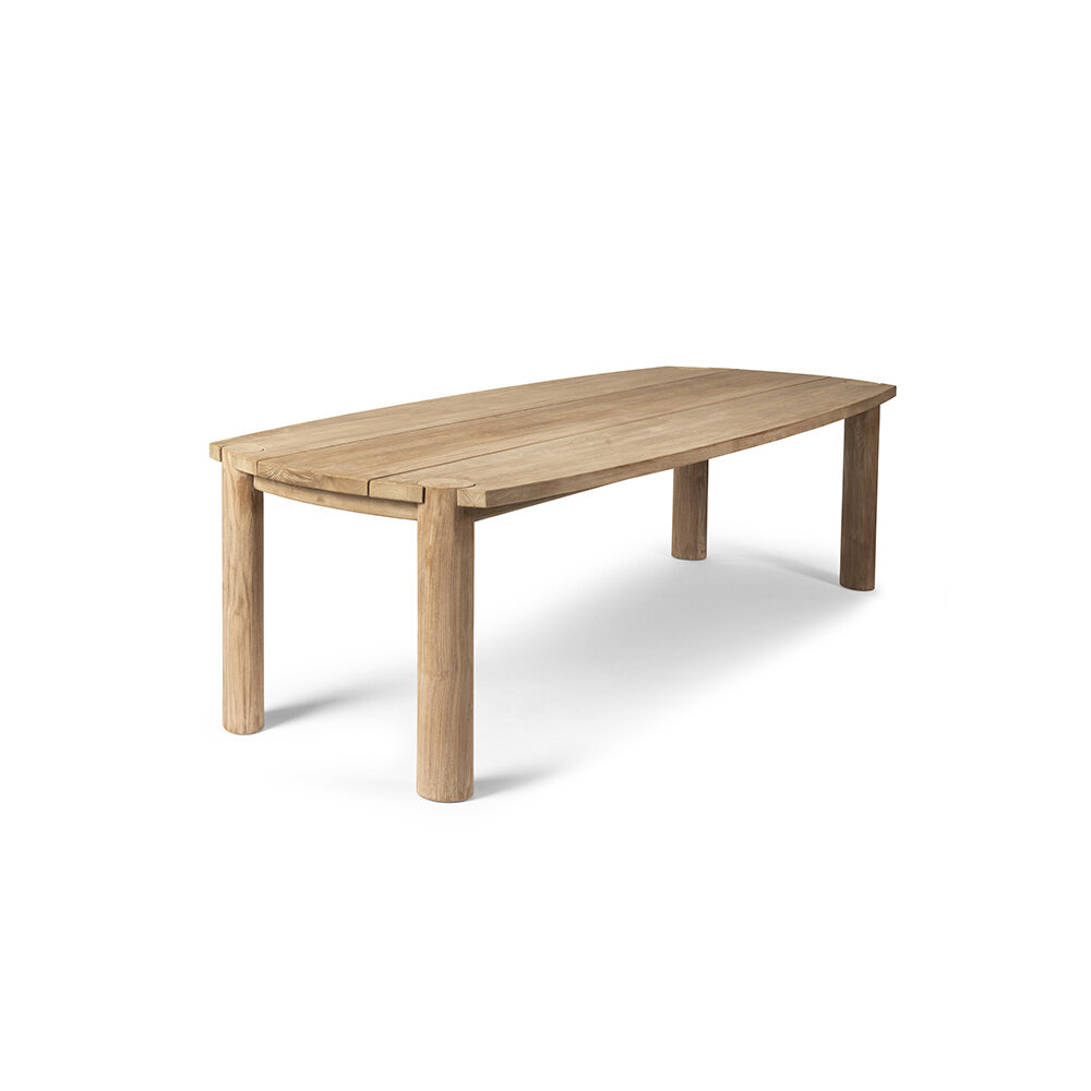 GOMMAIRE Outdoor | Organic Living TableMiguel | Teck Gris Naturel