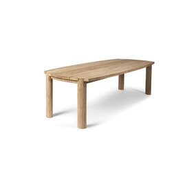 GOMMAIRE Outdoor | Organic Living TableMiguel | Teck Gris Naturel