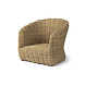 GOMMAIRE Outdoor Meubels | Organic Living Easy Chair Feline | CL PE Wicker Natural