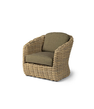 GOMMAIRE Outdoor Meubels | Organic Living Sillón cómodo con diseño felino | Mimbre natural CL PE
