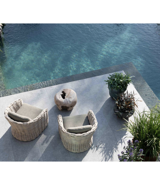 GOMMAIRE Outdoor Meubels | Organic Living Sillón cómodo con diseño felino | Mimbre natural CL PE