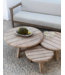 GOMMAIRE Outdoor Meubels | Organic Living Ensemble de 3 tables basses Anton | Teck recyclé gris naturel