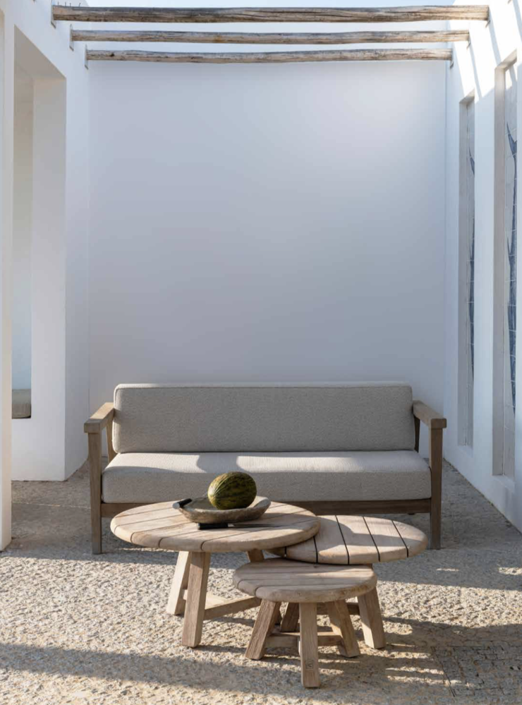 GOMMAIRE Outdoor | Organic Living Canapé 2 places Copenhague | Teck gris naturel