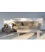 GOMMAIRE Outdoor Meubels | Organic Living Canapé Mia 3 places | Teck gris naturel