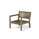 Gommaire 1-seter Mario | Teak naturgrå / tau + pute Gommaire 1-seter Mario | Teak naturgrå / tau + pute