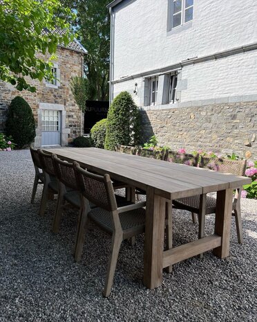 GOMMAIRE Outdoor | Organic Living Bord Jacob Stor | Gjenvunnet teak naturgrå