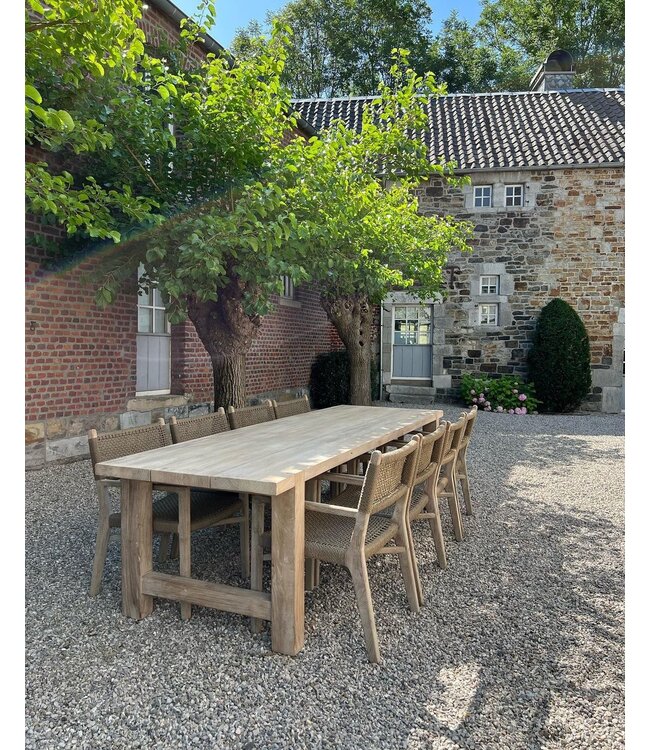 GOMMAIRE Outdoor Meubels | Organic Living Bord Jacob Stor | Gjenvunnet teak naturgrå