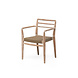 GOMMAIRE Outdoor | Organic Living Stackable Armchair Jared | Teak Natural Grey / PE Wicker Antique Weed