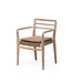 GOMMAIRE Outdoor Meubels | Organic Living Stackable Armchair Jared | Teak Natural Grey / PE Wicker Antique Weed