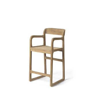 GOMMAIRE Outdoor Meubels | Organic Living Barstol Sally | Teak Naturgrå