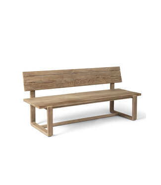 GOMMAIRE Outdoor Meubels | Organic Living Banc de parc Oslo petit modèle | Teck gris naturel