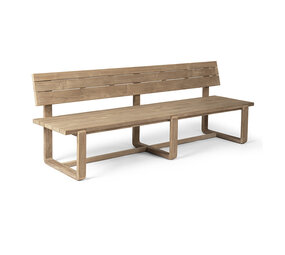 GOMMAIRE Outdoor Meubels | Organic Living Banc de parc Oslo grand format | Teck gris naturel