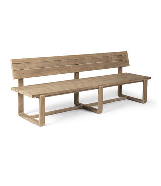 GOMMAIRE Outdoor Meubels | Organic Living Banc de parc Oslo grand format | Teck gris naturel