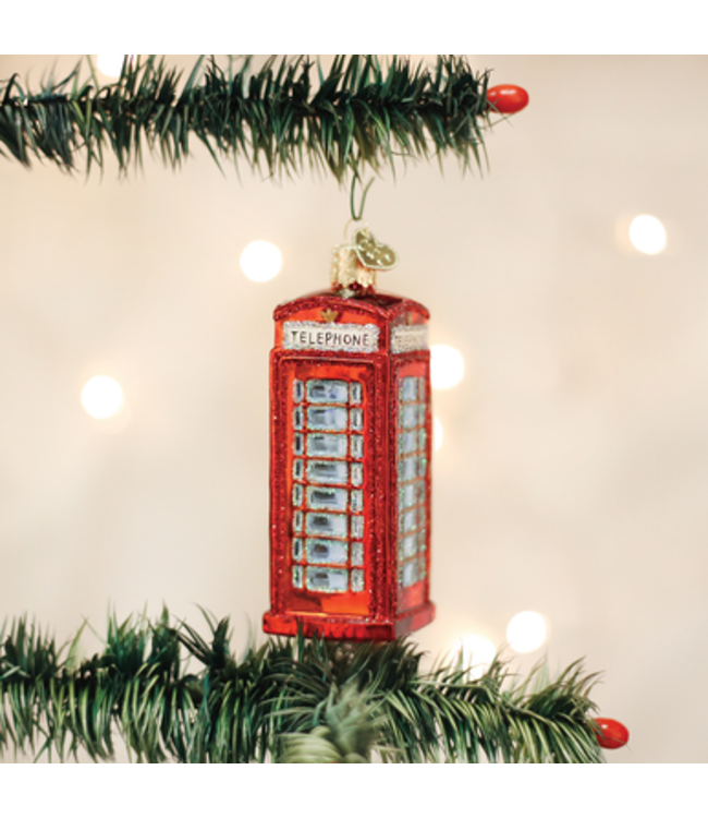 Old World Christmas Engelse Telefooncel | Kerst ornament
