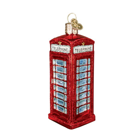 Old World Christmas Engelse Telefooncel | Kerst ornament Old World Christmas Engelse Telefooncel | Kerst ornament