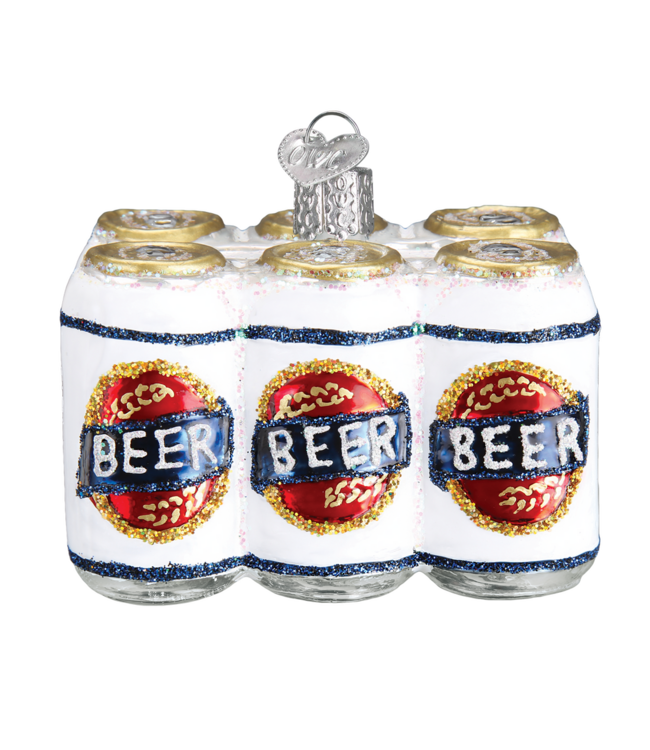 Old World Christmas Six Pack Beer | julepynt