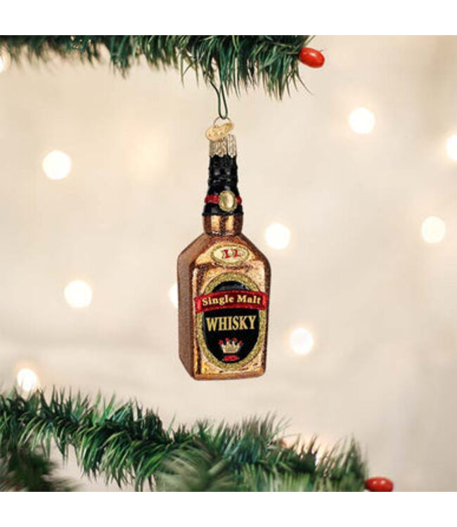 Old World Christmas Bottiglia di whisky | Ornamento di Natale