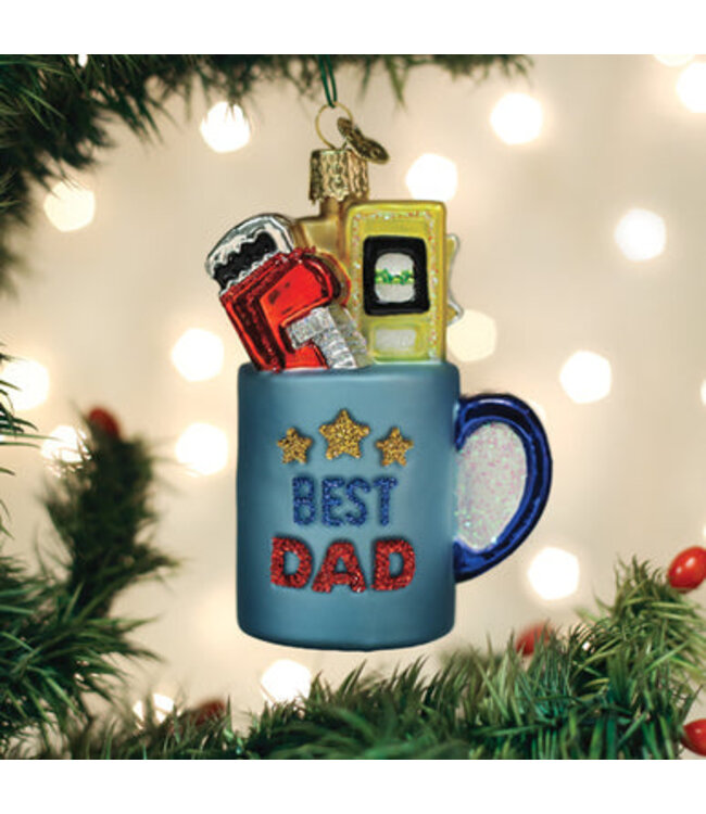 Old World Christmas La migliore tazza per papà | Ornamento di Natale