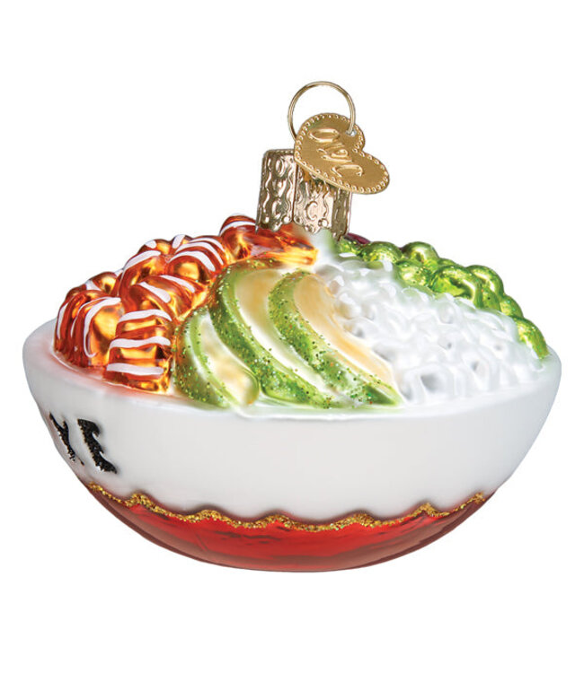 Old World Christmas Poké Bowl | Decoración navideña