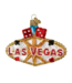 Old World Christmas Las Vegas-Schild | Weihnachtsschmuck