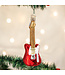 Old World Christmas Guitarra Eléctrica Roja | Decoración navideña