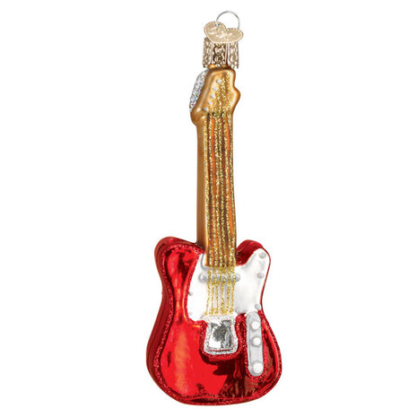 Guitare Électrique Rouge  décoration de Noël - NU PUUR & GROEN B.V.